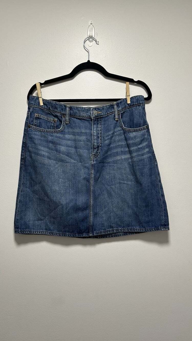 Gap Denim Mini Skirt Womens 12 31 True Blue Jean Short Skirt Stretch Y2K Indie